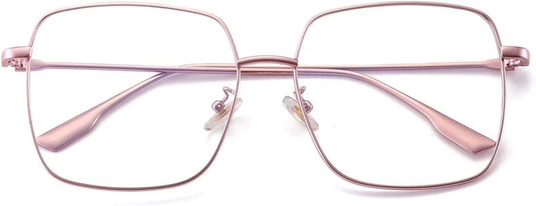 عینک مسدود کننده نور آبی Dollger زنانه، ضد تابش نور، فیلتر UV، عینک بازی کامپیوتر، فریم عینک مربعی فلزی رترو