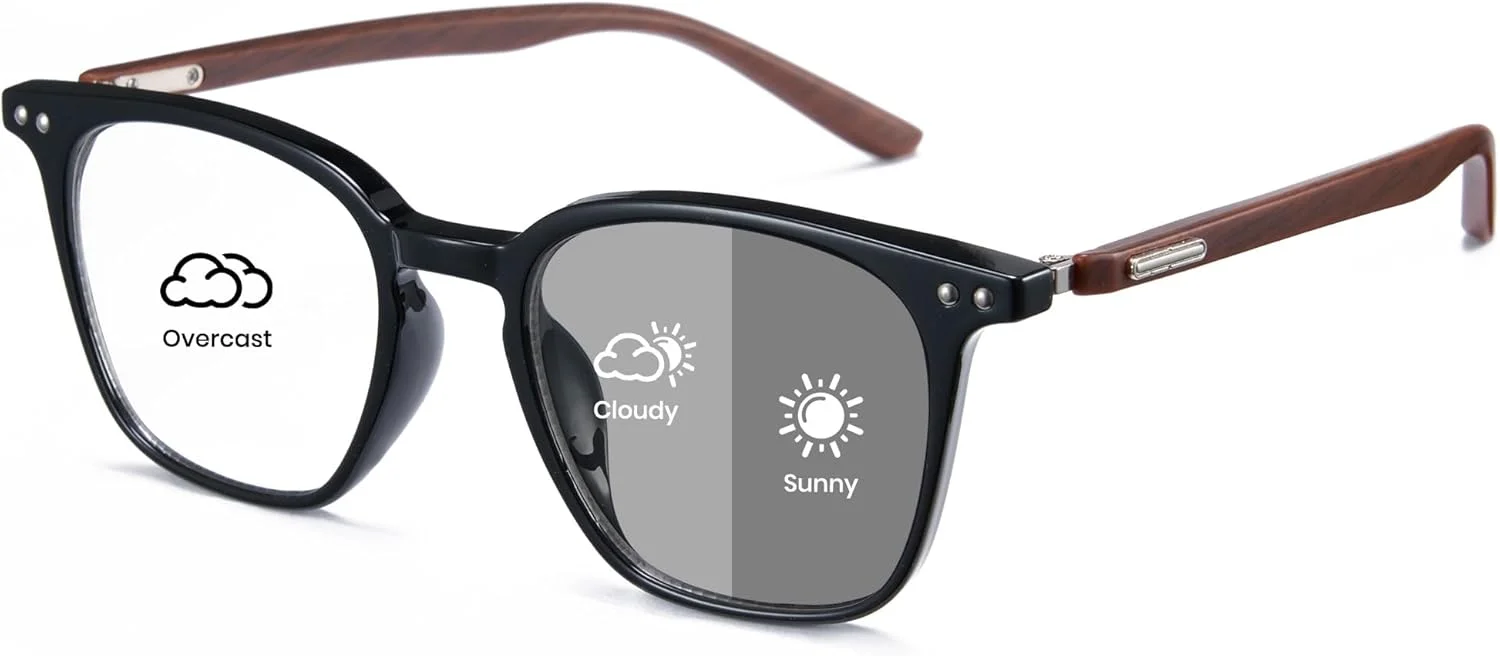 عینک فتوکرومیک سایکسوس محافظت از اشعه ماوراء بنفش و مسدود کننده نور آبی مدل 8287