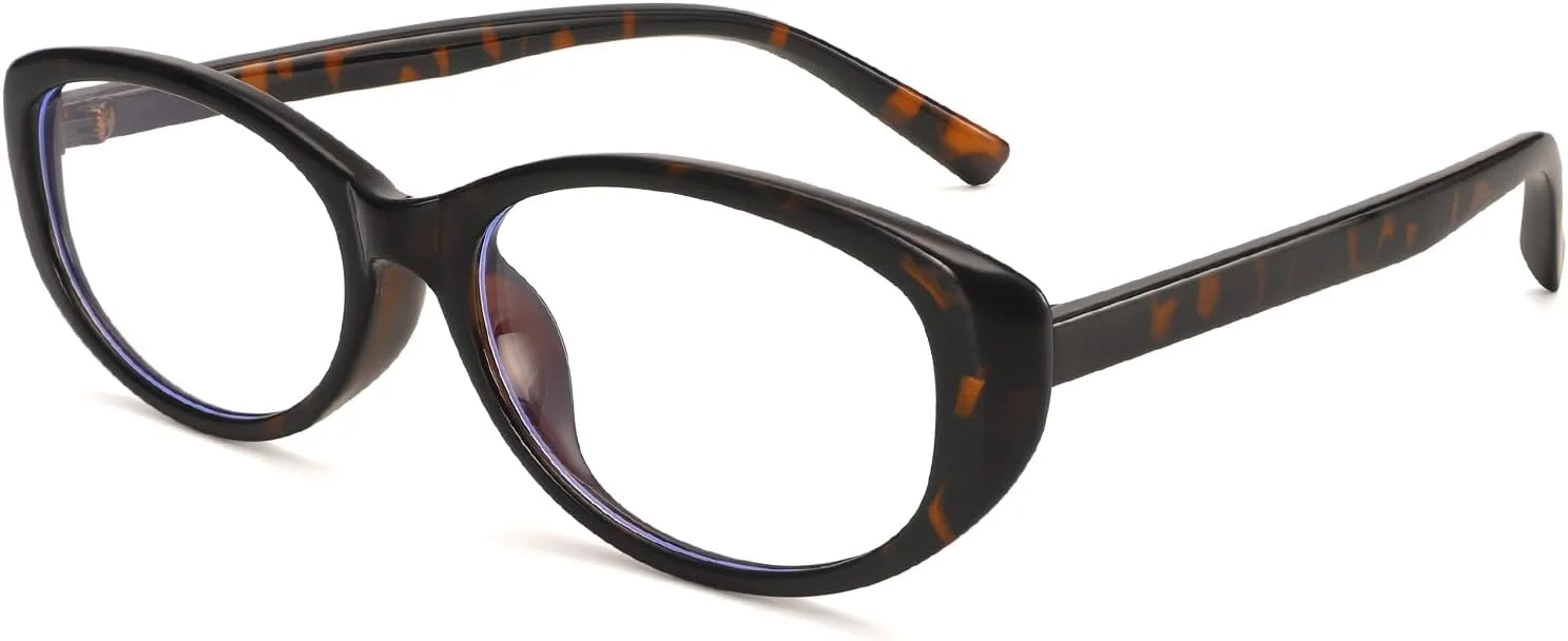 عینک مسدود کننده نور آبی Dollger برای زنان، فریم بیضی یکپارچهسازی با سیستمعامل و مد روز، عینک نور آبی چشم گربه ای کوچک