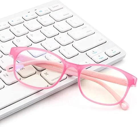 عینک کامپیوتر کودکانه، عینک های ضد نور آبی برای پسران و دختران با جعبه طرح ماشین و دستمال تمیز کننده (صورتی). عینک کامپیوتر کودکانه، عینک های ضد نور آبی برای پسران و دختران با جعبه طرح ماشین و دستمال تمیز کننده (صورتی).