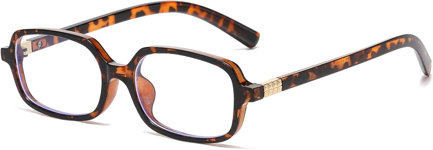 عینک مستطیلی رترو برای زنان و مردان، عینک بلو لایت بلاکینگ مربعی کوچک، عینک های قدیمی