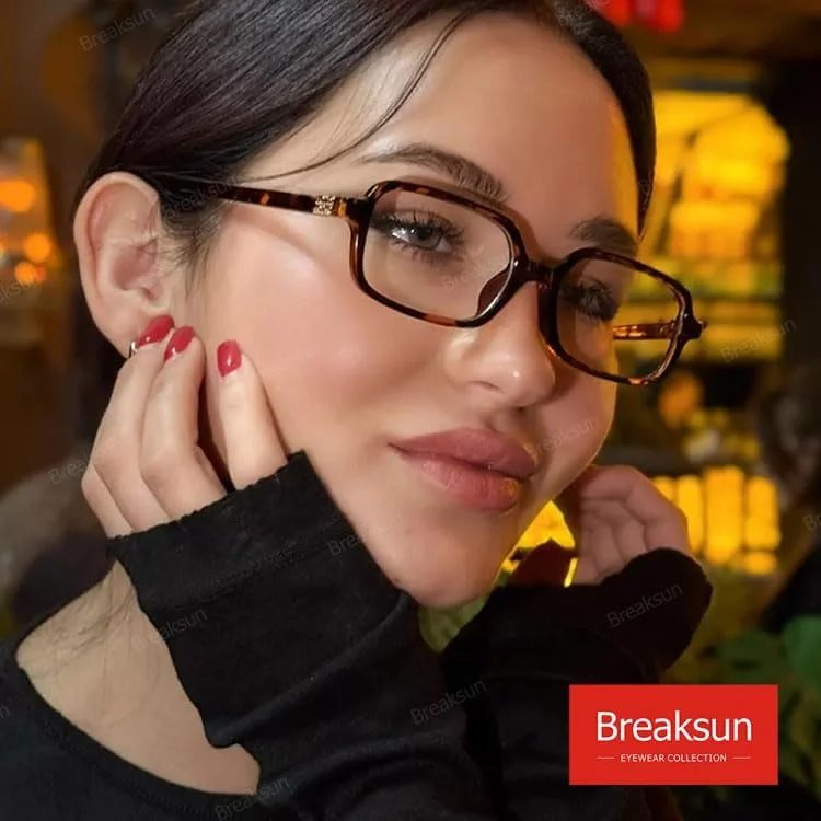 عینک مستطیلی رترو برای زنان و مردان، عینک بلو لایت بلاکینگ مربعی کوچک، عینک های قدیمی