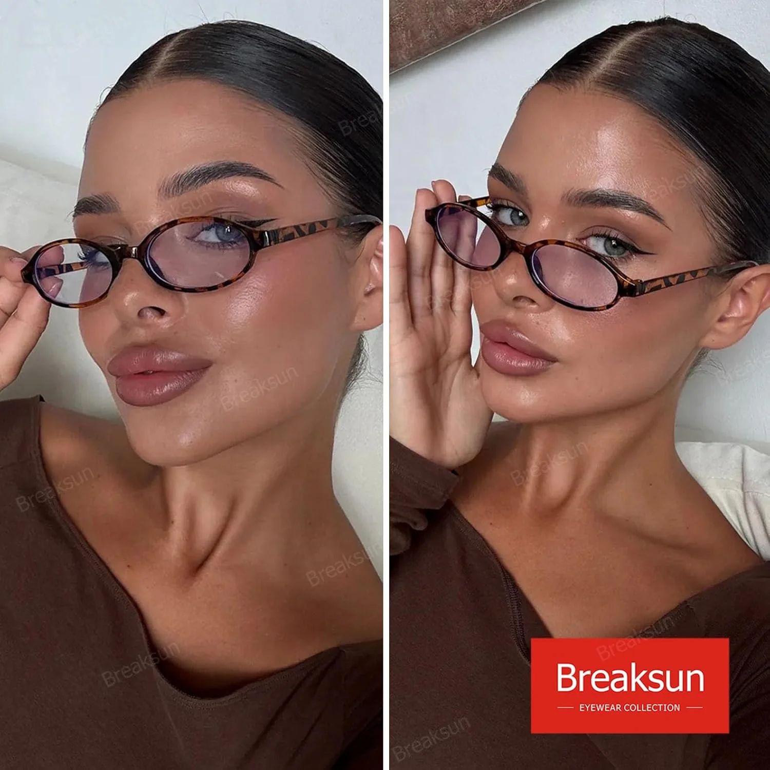 عینک های بیضی کوچک رترو برای زنان و مردان، عینک های صورت کوچک دهه 90، عینک های نور آبی، عینک های فانتزی Y2K