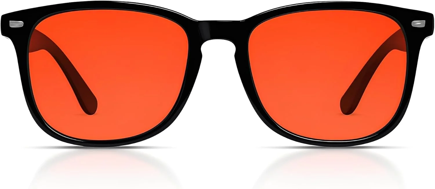 عینک مسدود کننده نور آبی با لنزهای قرمز - محافظت قوی برای خواب، بازی، استفاده از کامپیوتر و صفحه نمایش - عینک شب با فریم مشکی برای آقایان و بانوان، ضد خستگی چشم و بهبود کیفیت خواب عینک مسدود کننده نور آبی با لنزهای قرمز - محافظت قوی برای خواب، بازی، استفاده از کامپیوتر و صفحه نمایش - عینک شب با فریم مشکی برای آقایان و بانوان، ضد خستگی چشم و بهبود کیفیت خواب