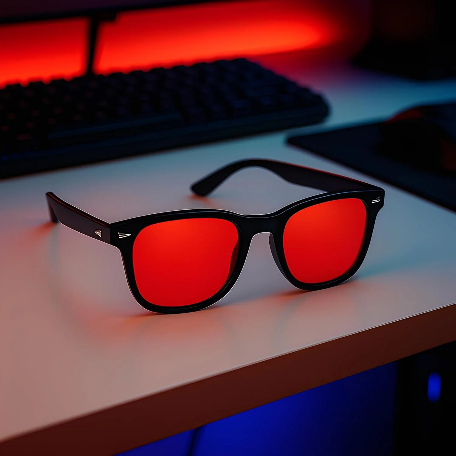 عینک مسدود کننده نور آبی با لنزهای قرمز - محافظت قوی برای خواب، بازی، استفاده از کامپیوتر و صفحه نمایش - عینک شب با فریم مشکی برای آقایان و بانوان، ضد خستگی چشم و بهبود کیفیت خواب عینک مسدود کننده نور آبی با لنزهای قرمز - محافظت قوی برای خواب، بازی، استفاده از کامپیوتر و صفحه نمایش - عینک شب با فریم مشکی برای آقایان و بانوان، ضد خستگی چشم و بهبود کیفیت خواب