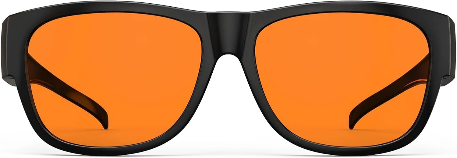 عینک بلوماک با مسدود کردن 99% نور آبی - عینک دید در شب که روی عینک طبی و مطالعه قرار می گیرد، ضد بازتاب نور برای خواب بهتر