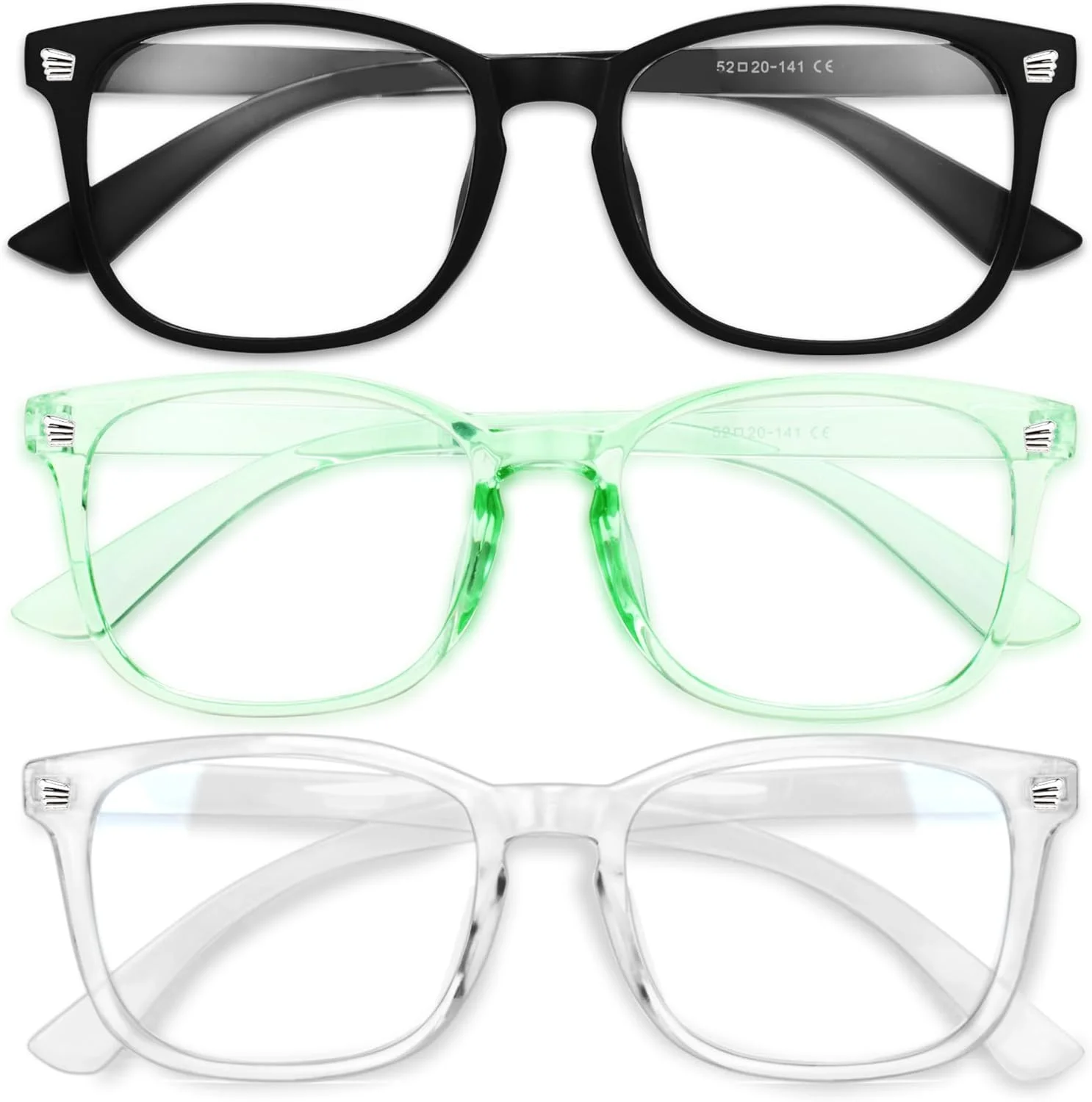 عینک مسدود کننده نور آبی Gaoye، عینک های فانتزی سبک وزن، ضد اشعه ماوراء بنفش/سردرد/خستگی چشم، مناسب بازی های کامپیوتری