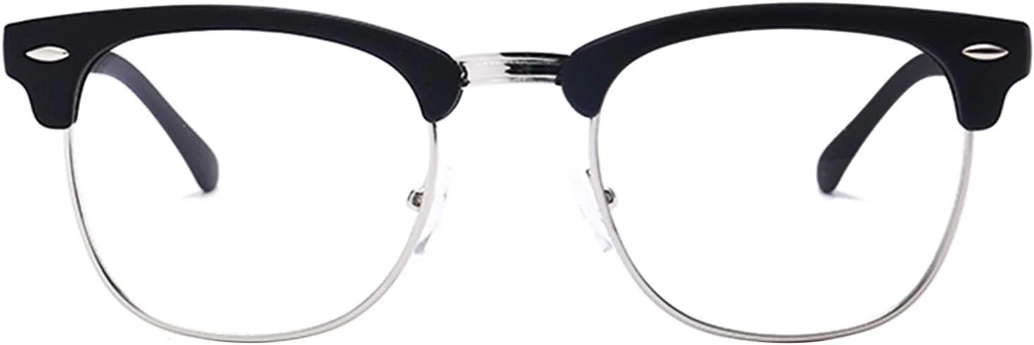 عینک مسدود کننده نور آبی унисекс، فریم مربعی/نیمه فریم، محافظ چشم در برابر اشعه آبی برای بازی های کامپیوتری