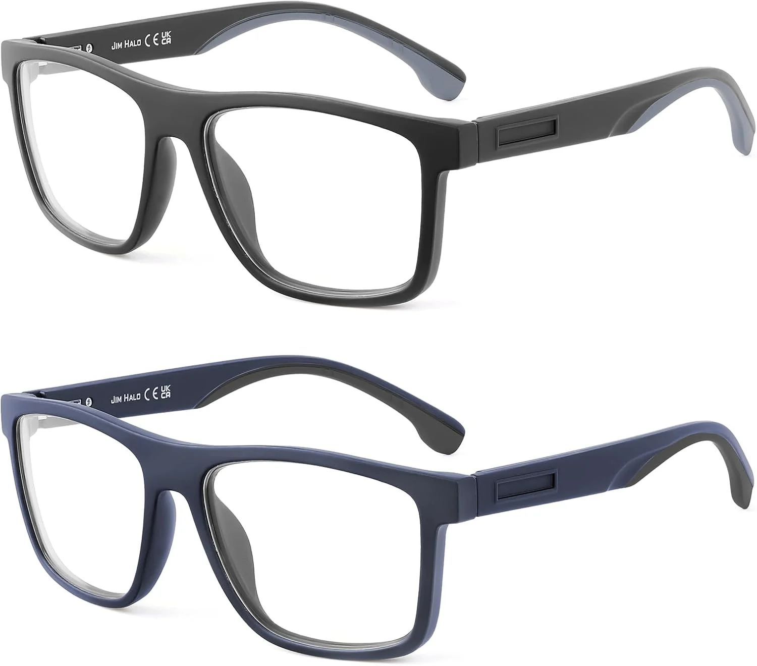 عینک های مسدود کننده نور آبی مردانه جیم هالو، عینک کامپیوتر مربعی ضد خستگی چشم و محافظت در برابر اشعه ماوراء بنفش
