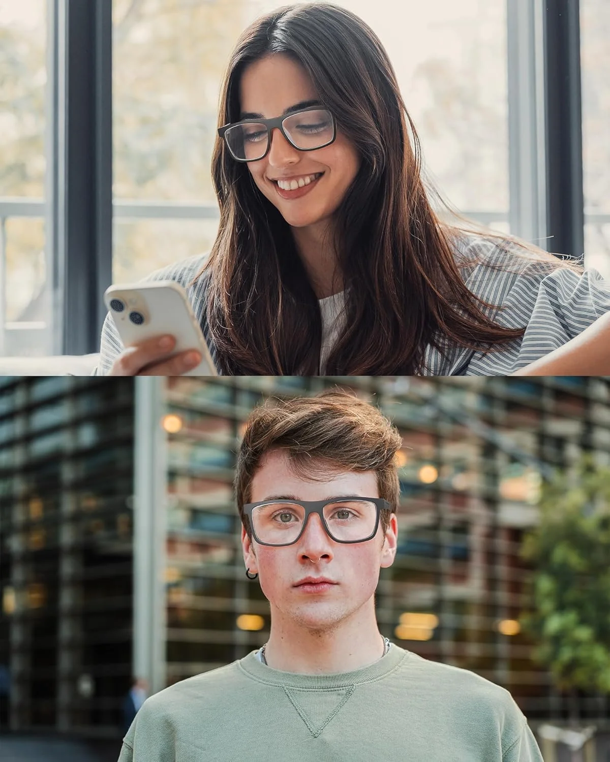 عینک های مسدود کننده نور آبی مردانه جیم هالو، عینک کامپیوتر مربعی ضد خستگی چشم و محافظت در برابر اشعه ماوراء بنفش عینک های مسدود کننده نور آبی مردانه جیم هالو، عینک کامپیوتر مربعی ضد خستگی چشم و محافظت در برابر اشعه ماوراء بنفش