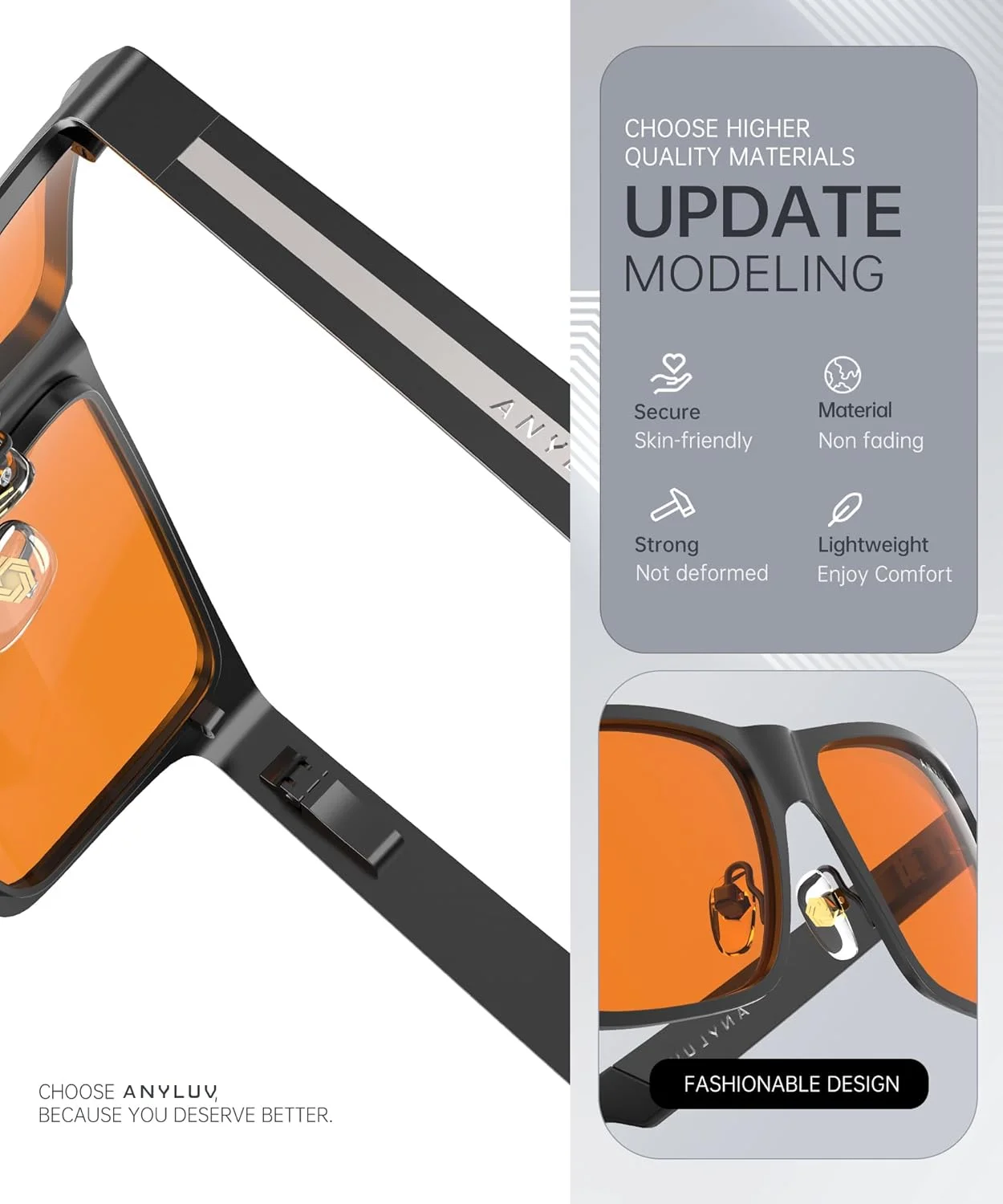 عینک های مسدود کننده نور آبی مردانه ANYLUV: عینک های فلزی مسدود کننده نور آبی برای محافظت از چشم در برابر کامپیوتر و بازی عینک های مسدود کننده نور آبی مردانه ANYLUV: عینک های فلزی مسدود کننده نور آبی برای محافظت از چشم در برابر کامپیوتر و بازی