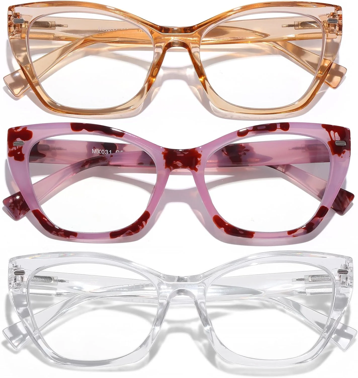 عینک مطالعه چشم گربه ای شیک آکوانو برای زنان، محافظ نور آبی برای کامپیوتر - عینک های بزرگ و مدرن