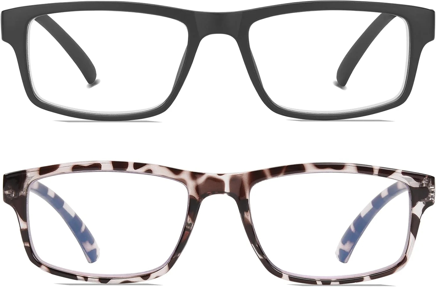 عینک مطالعه، عینک های مسدود کننده نور آبی ضد تابش مد روز، فیلتر اشعه ماوراء بنفش/تابش خیره کننده، عینک فنری راحت، عینک کامپیوتر برای مردان و زنان (مشکی+پلنگی 4.0) عینک مطالعه، عینک های مسدود کننده نور آبی ضد تابش مد روز، فیلتر اشعه ماوراء بنفش/تابش خیره کننده، عینک فنری راحت، عینک کامپیوتر برای مردان و زنان (مشکی+پلنگی 4.0)