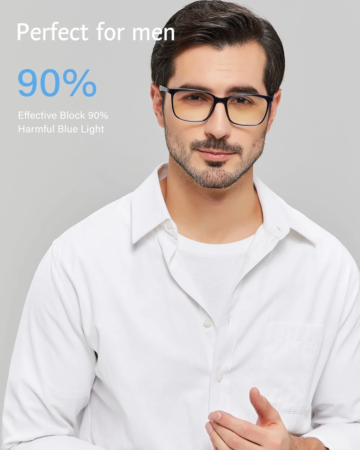 عینک های مسدود کننده نور آبی ANRRI، فریم عینک سبک وزن، فیلتر اشعه آبی برای بازی های کامپیوتری