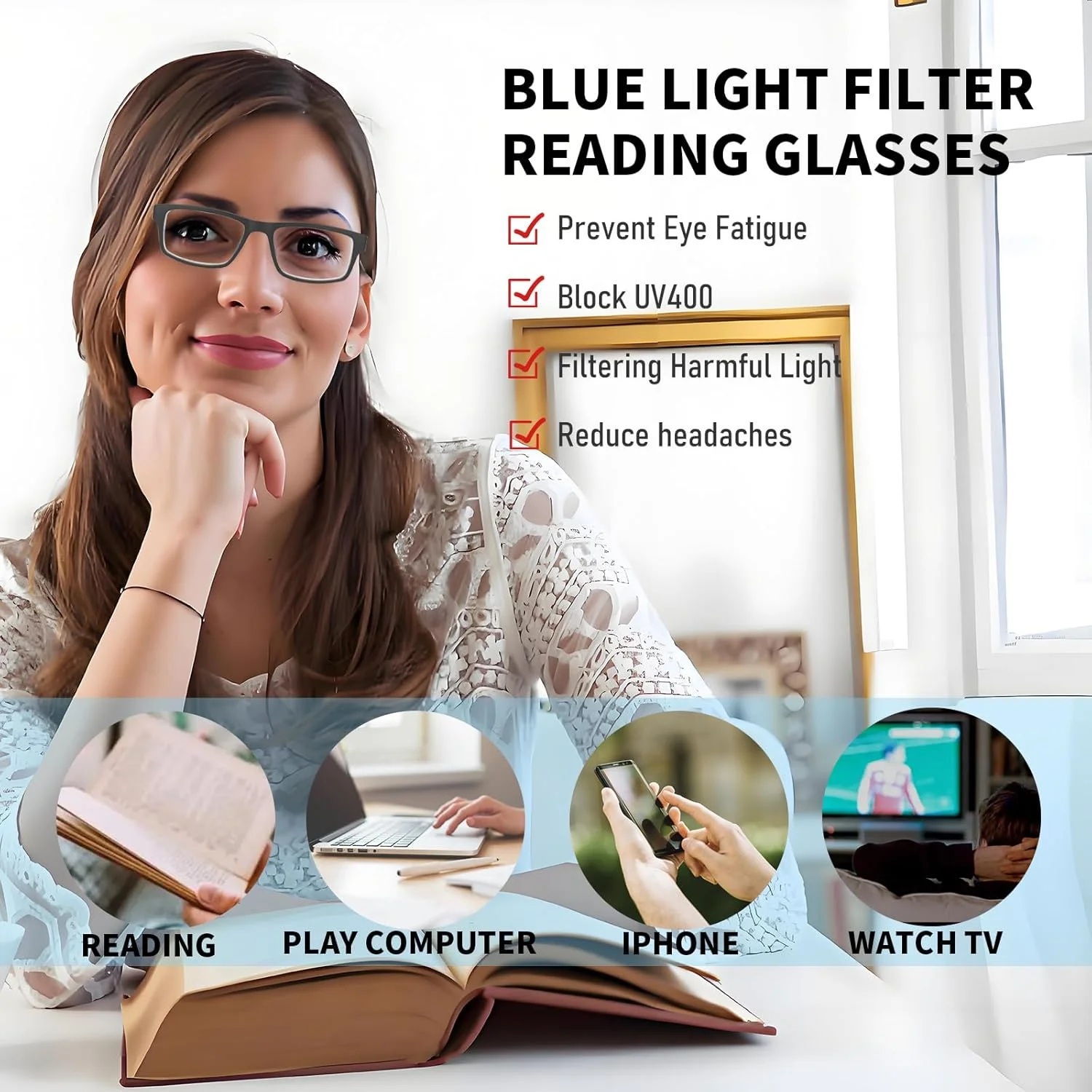 عینک مطالعه، عینک های مسدود کننده نور آبی ضد تابش مد روز، فیلتر اشعه ماوراء بنفش/تابش خیره کننده، عینک فنری راحت، عینک کامپیوتر برای مردان و زنان (مشکی+پلنگی 4.0) عینک مطالعه، عینک های مسدود کننده نور آبی ضد تابش مد روز، فیلتر اشعه ماوراء بنفش/تابش خیره کننده، عینک فنری راحت، عینک کامپیوتر برای مردان و زنان (مشکی+پلنگی 4.0)