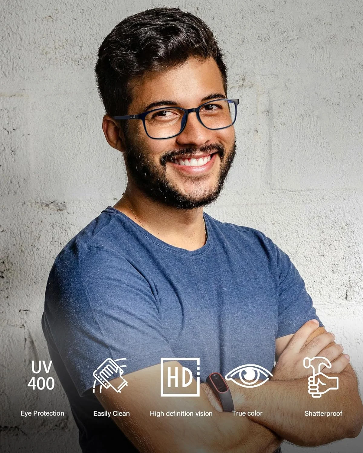 عینک مسدود کننده نور آبی ANRRI، کاهش خستگی چشم دیجیتال، فریم سبک، عینک کامپیوتر