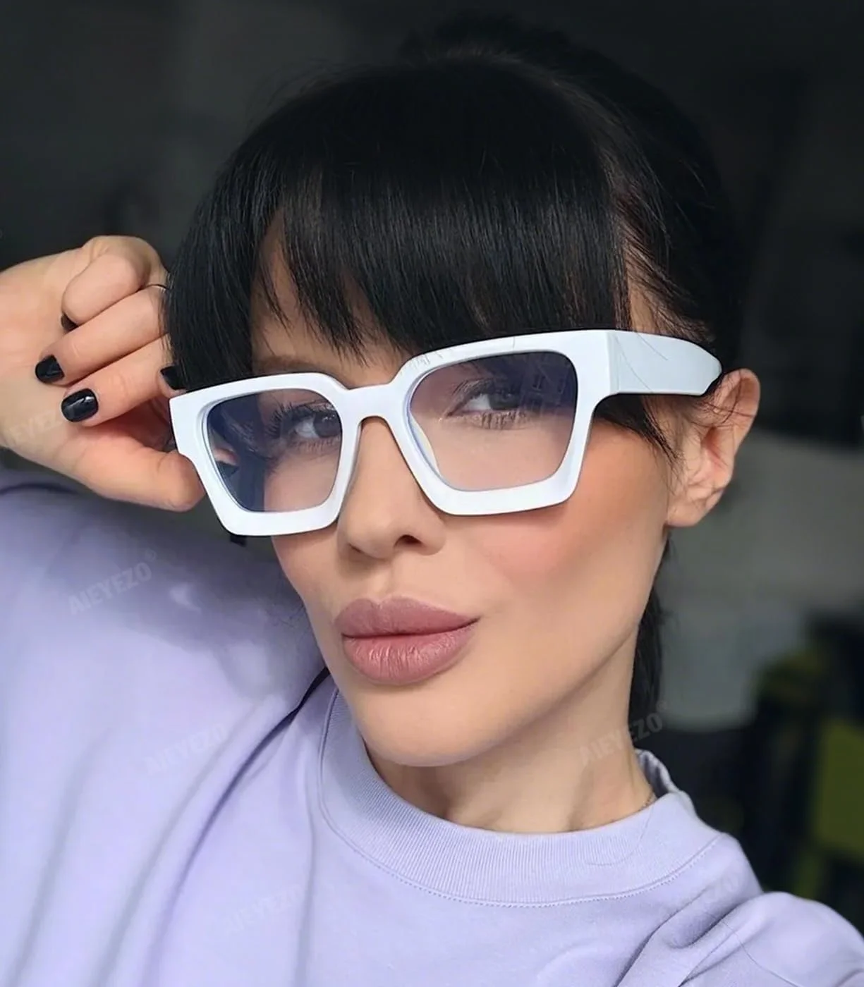 عینک های مربعی با فریم ضخیم AIEYEZO برای زنان و مردان، عینک های نور آبی شیک و مد روز برای کامپیوتر عینک های مربعی با فریم ضخیم AIEYEZO برای زنان و مردان، عینک های نور آبی شیک و مد روز برای کامپیوتر