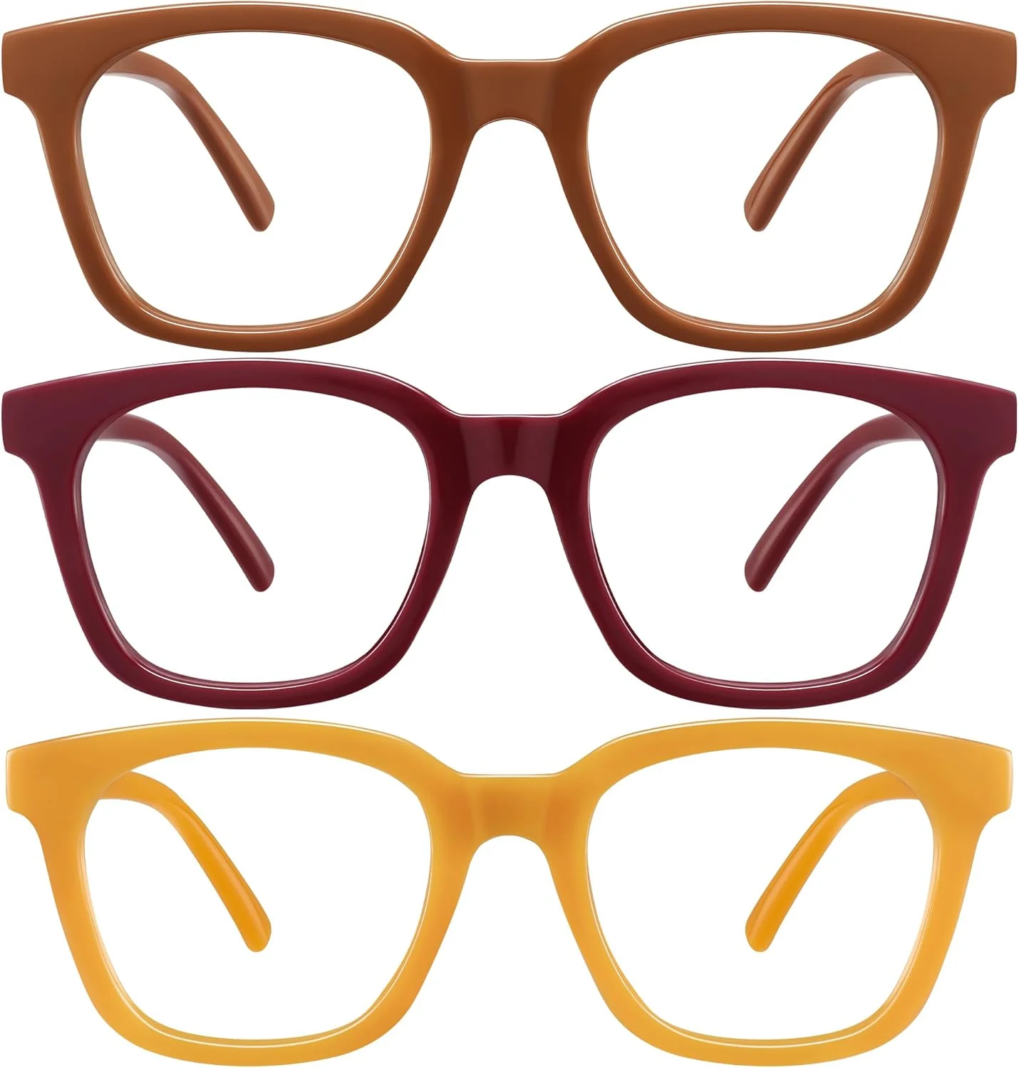 عینک مطالعه برای بانوان و آقایان - عینک ذره بینی مسدود کننده نور آبی، عینک کامپیوتر ضد انعکاس مربعی