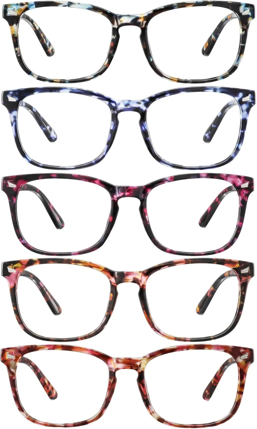 عینک مطالعه 5 عددی برای بانوان و آقایان، مسدود کننده نور آبی، مناسب برای کامپیوتر و فیلتر اشعه ماوراء بنفش عینک مطالعه 5 عددی برای بانوان و آقایان، مسدود کننده نور آبی، مناسب برای کامپیوتر و فیلتر اشعه ماوراء بنفش