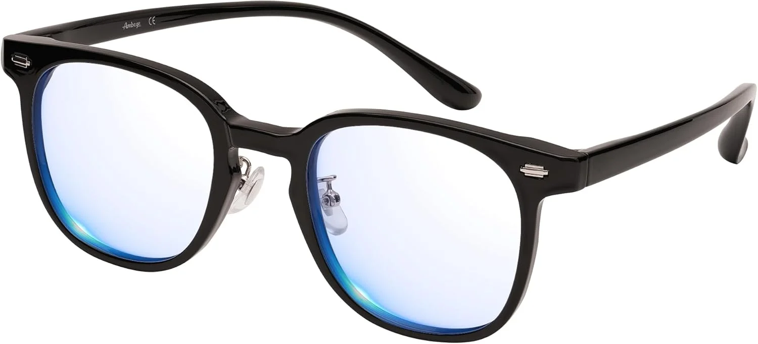 عینک مسدود کننده نور آبی TR90 - فیلتر 99% نور آبی، لنز شفاف ضد خستگی و محافظت UV برای صفحه نمایش کامپیوتر/تلفن/تلویزیون (مشکی) عینک مسدود کننده نور آبی TR90 - فیلتر 99% نور آبی، لنز شفاف ضد خستگی و محافظت UV برای صفحه نمایش کامپیوتر/تلفن/تلویزیون (مشکی)