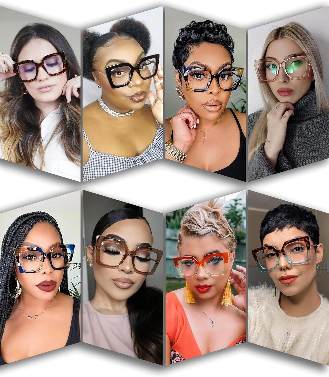 عینک های بلو لایت بزرگ AIEYEZO برای زنان، ضد خستگی و جلوگیری از سردرد برای کامپیوتر