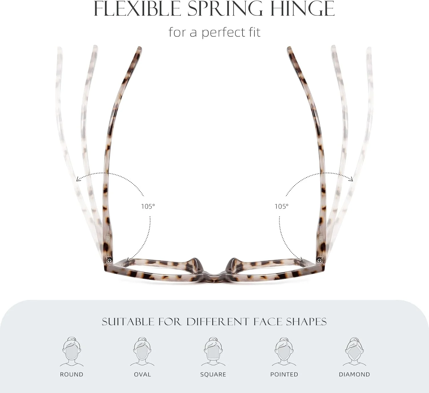 عینک مطالعه برای بانوان و آقایان - عینک ذره بینی مسدود کننده نور آبی، عینک کامپیوتر ضد انعکاس مربعی