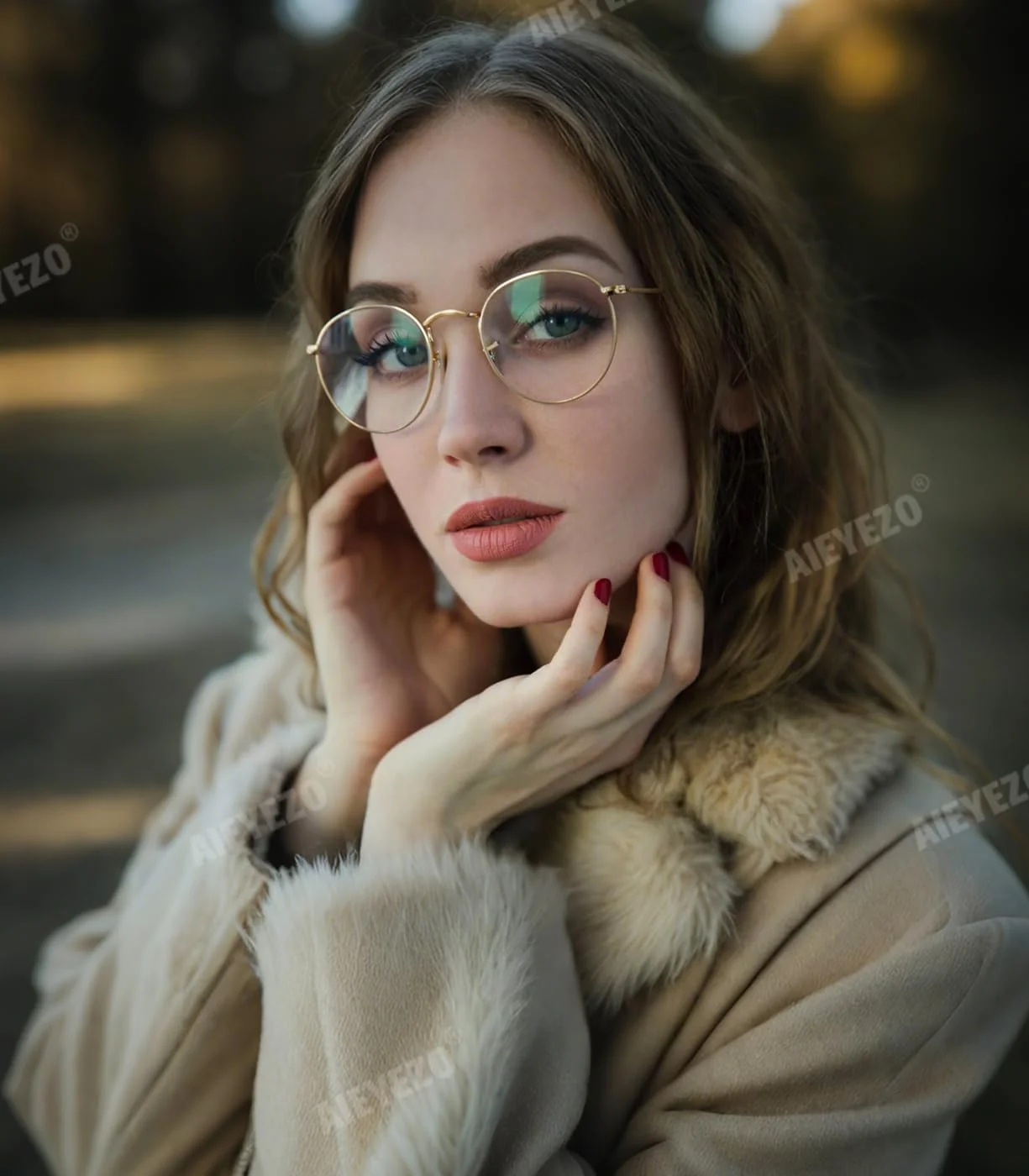 عینک گرد AIEYEZO برای زنان و مردان، عینک مسدود کننده نور آبی، فریم فلزی سیم دار دایره ای