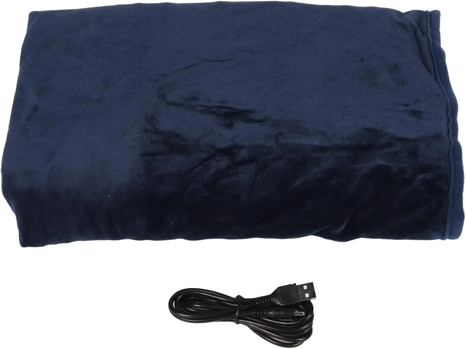 پتوی برقی USB، فلانل نرم با گرمایش سریع و ایمن 5 ولت 2 آمپر، مناسب برای منزل، محل کار، خواب، استراحت، استفاده روی مبل و تخت با پاوربانک و کامپیوتر (آبی)