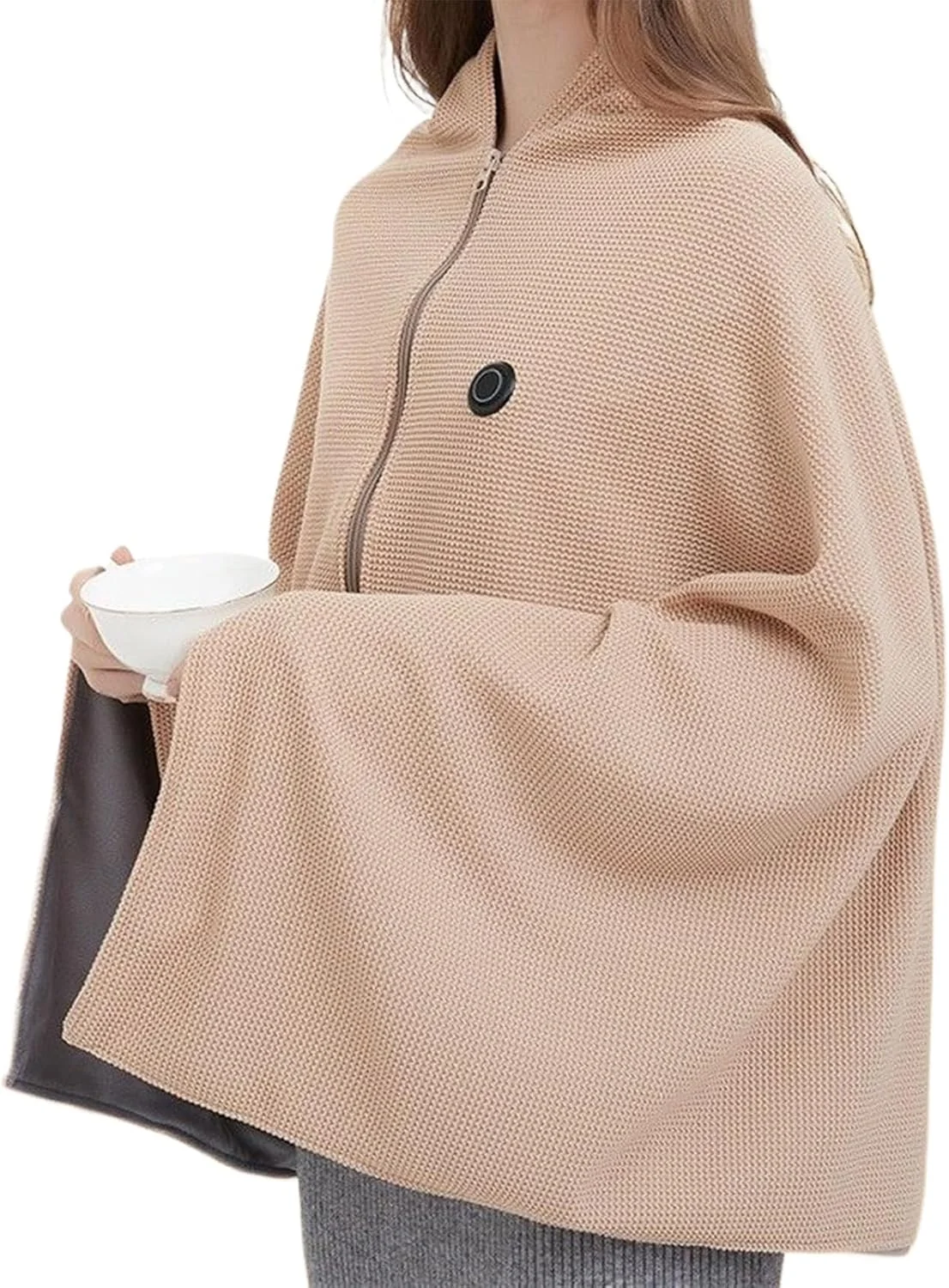 پتو برقی - نرم و قابل حمل بدون سیم - شال گرم کننده برقی بدون سیم | برای هدیه به خانم ها، مادر، پدر، تولد، کریسمس، داخل خانه، خارج از خانه، دفتر، تخت، مبل