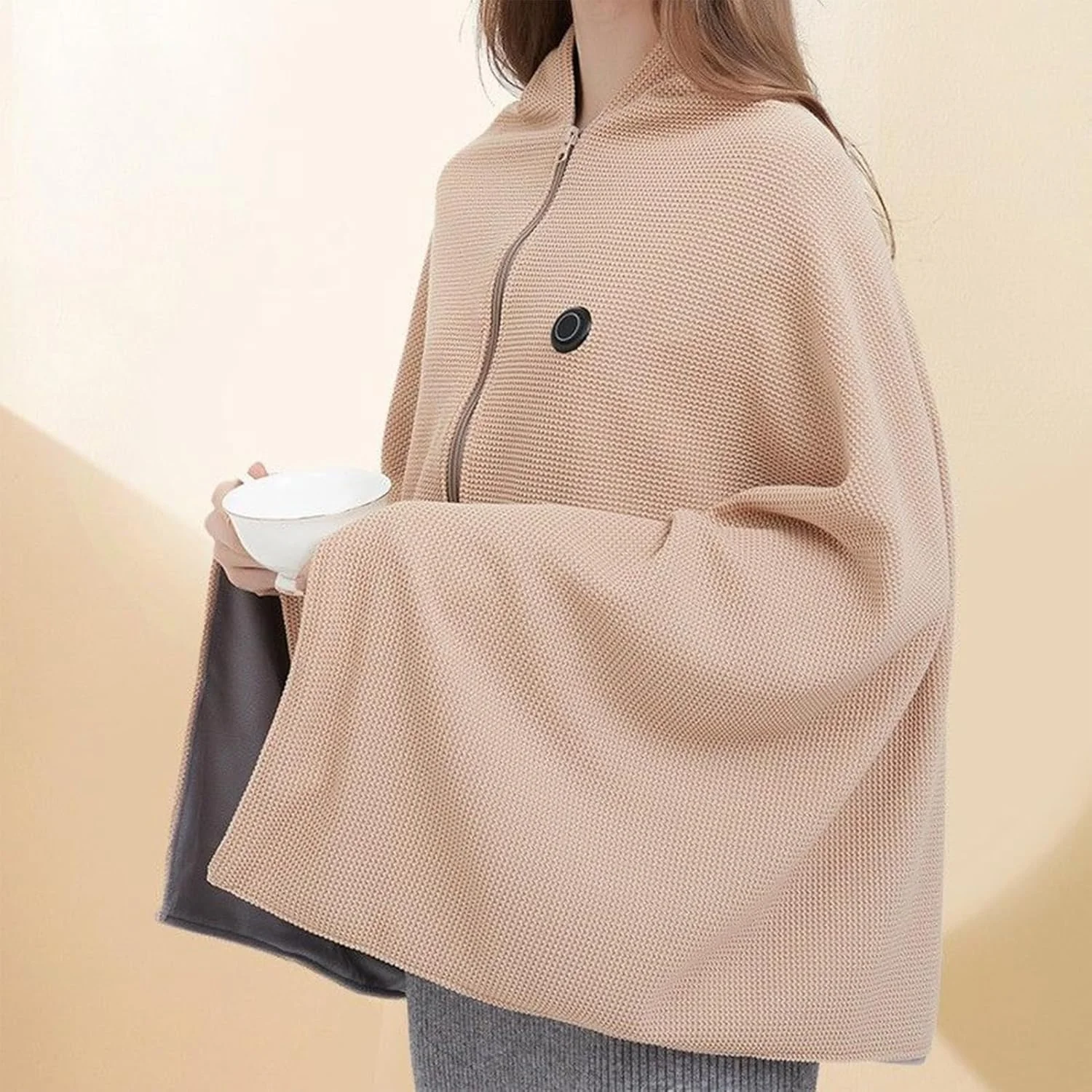 پتوی برقی، نرم و قابل حمل بدون سیم - شال گرمایشی برقی - برای استفاده در فضای باز، خانه، محل کار، تخت، مبل، کمپینگ، مسافرت با ماشین، مناسب برای خانم ها، مادران و پدران