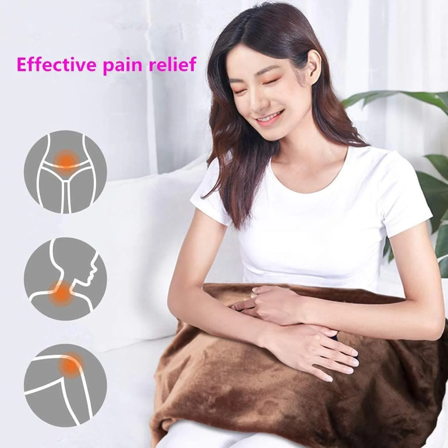 پتوی برقی، نرم و قابل تنفس با گرمایش یکنواخت - برای خانواده، دوستان، آقایان، خانم ها، مدرسه، منزل، مسافرت، اداره، مبل