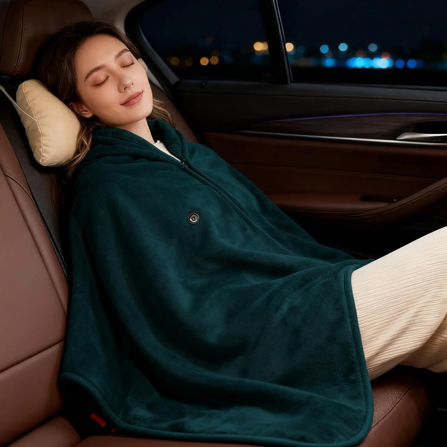 شال گرمایشی برقی | گرم کننده قابل تنظیم USB، پتو گرمایشی بدون سیم، مناسب برای خانه، اتاق، دفاتر، مدرسه، سوارکاری، دوچرخه سواری، مسافرت، کمپینگ، پیک نیک در زمستان سرد، فضای باز، پاییز، استادیوم