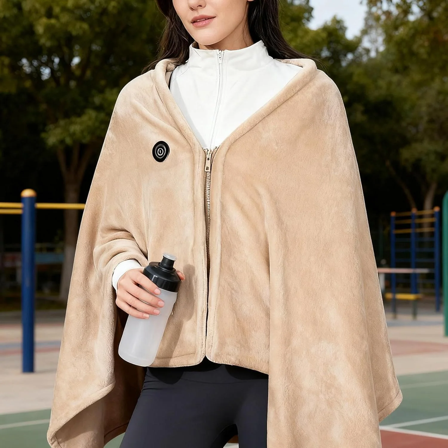 شال گرمایشی، گرم کننده قابل تنظیم USB قابل شارژ الکتریکی | شنل پتو گرمایشی، برای خانه، اتاق، دفاتر، سوارکاری، دوچرخه سواری، مسافرت، کمپینگ، پیک نیک، زمستان سرد، فضای باز، پاییز، استادیوم، پارک