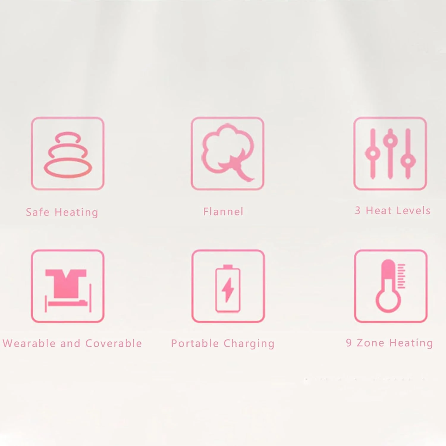 پتوی گرمایشی، پتوی برقی 10 واتی با منبع تغذیه USB، 3 سطح دما، 9 منطقه گرمایشی، دو طرفه از جنس فلانل، دارای کلاه، پتوی برقی برای کمپینگ، مسافرت، فضای باز، خانه و محل کار