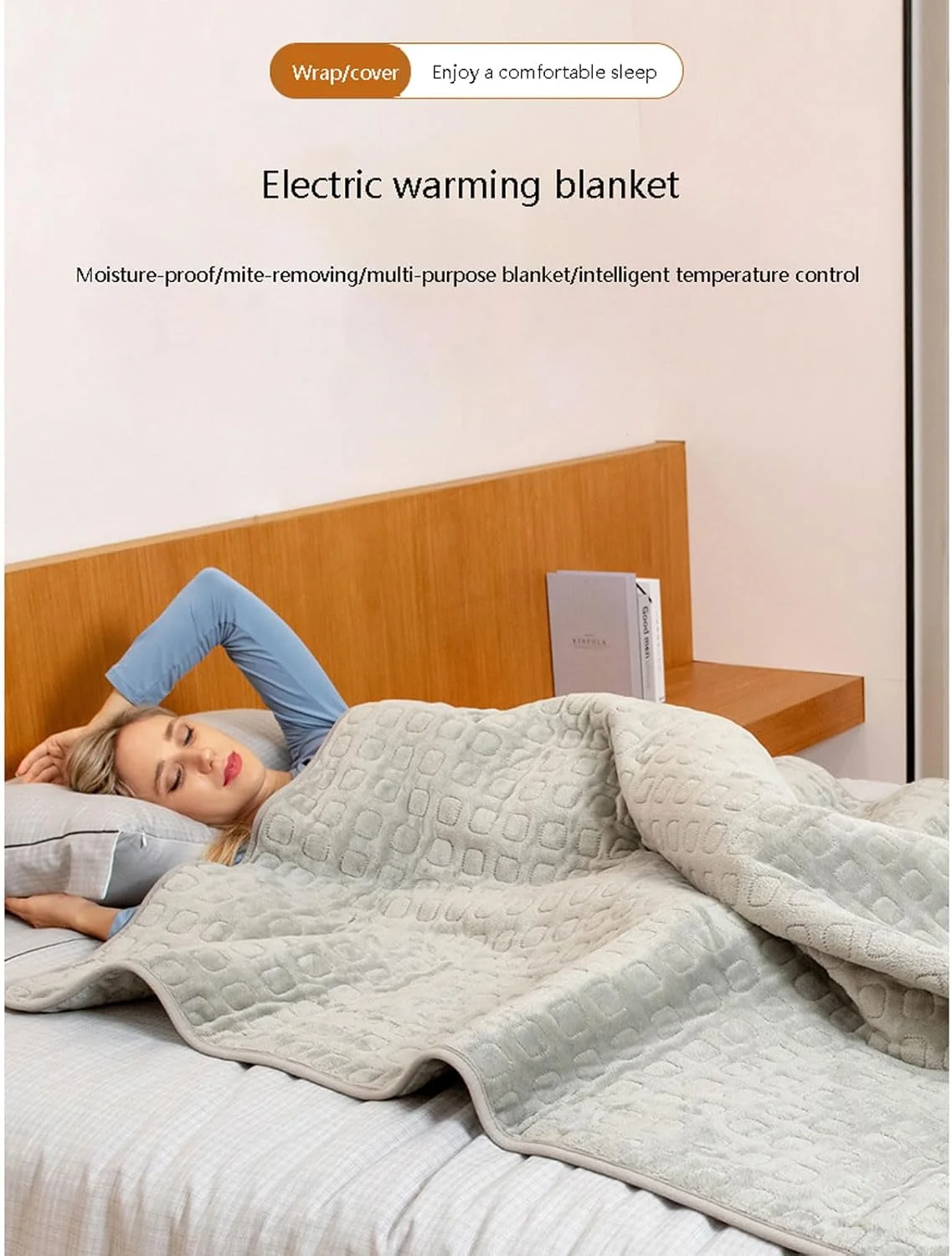 پتو برقی گرمایشی خاکستری، پتو برقی پشم گوسفند نرم و قابل شستشو در ماشین لباسشویی با تایمر و کنترل دما پتو برقی گرمایشی خاکستری، پتو برقی پشم گوسفند نرم و قابل شستشو در ماشین لباسشویی با تایمر و کنترل دما