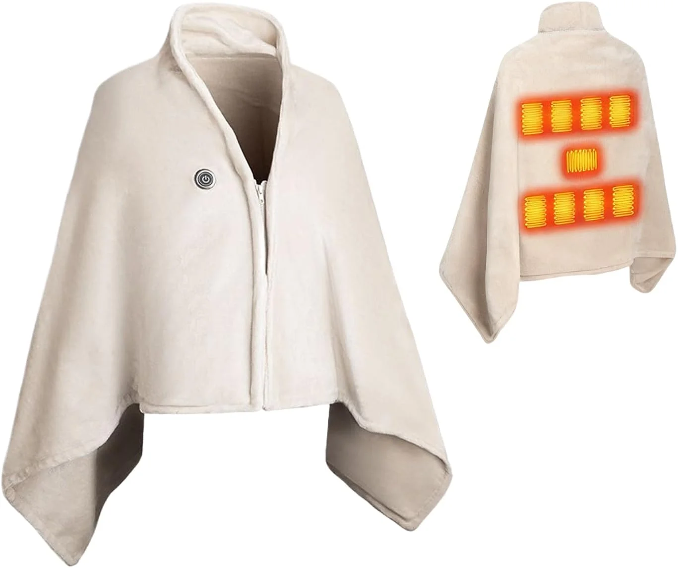 شال گرمایشی برقی قابل حمل USB | شنل گرم کننده، مناسب برای خانه، اتاق، دفاتر، مدرسه، دوچرخه سواری، مسافرت، کمپینگ، پیک نیک، پاییز، زمستان، استادیوم