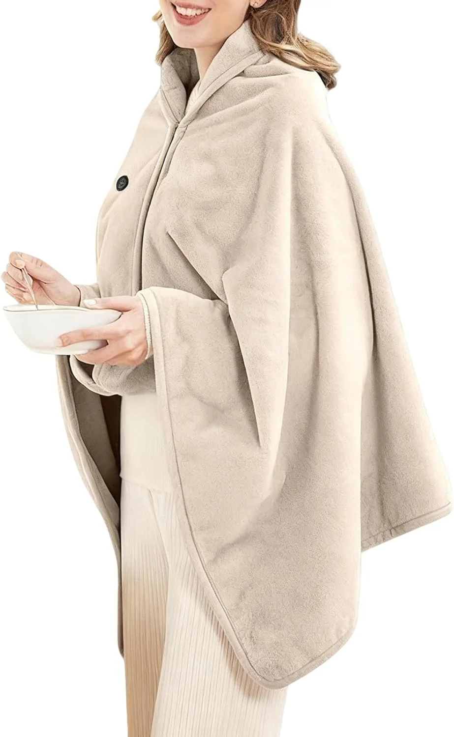 شال گرمایشی برقی | شال پوشیدنی USB قابل شارژ | شنل گرم کننده، مناسب برای خانه، اتاق، دفاتر، دوچرخه سواری، مسافرت، کمپینگ، پیک نیک، زمستان سرد، فضای باز، پاییز، استادیوم و پارک