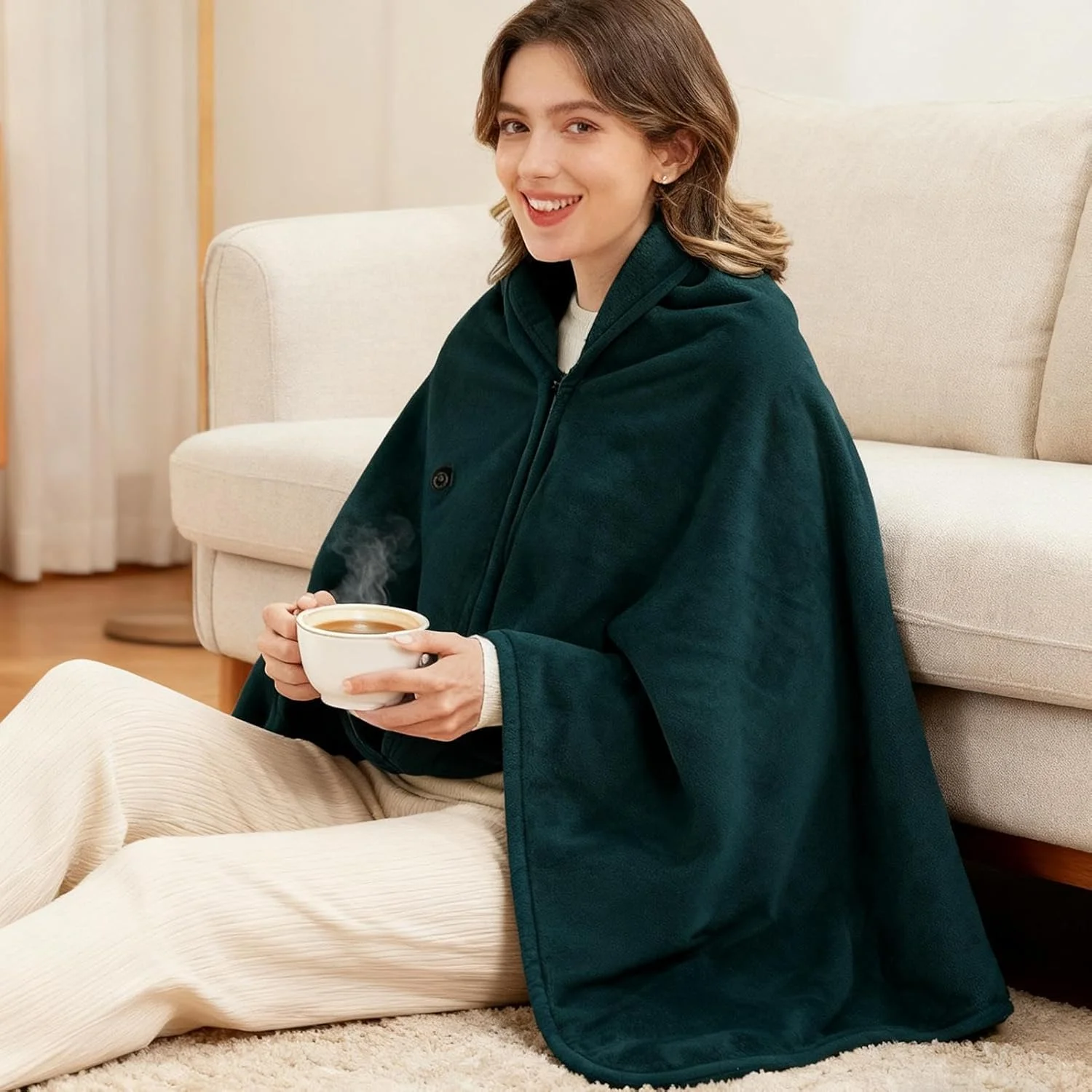 شال گرمایشی برقی | شال پوشیدنی قابل شارژ USB، شنل گرمایشی، مناسب برای خانه، اتاق، دفاتر، مدرسه، دوچرخه سواری، مسافرت، کمپینگ، پیک نیک، پاییز، زمستان، فضای باز و استادیوم شال گرمایشی برقی | شال پوشیدنی قابل شارژ USB، شنل گرمایشی، مناسب برای خانه، اتاق، دفاتر، مدرسه، دوچرخه سواری، مسافرت، کمپینگ، پیک نیک، پاییز، زمستان، فضای باز و استادیوم