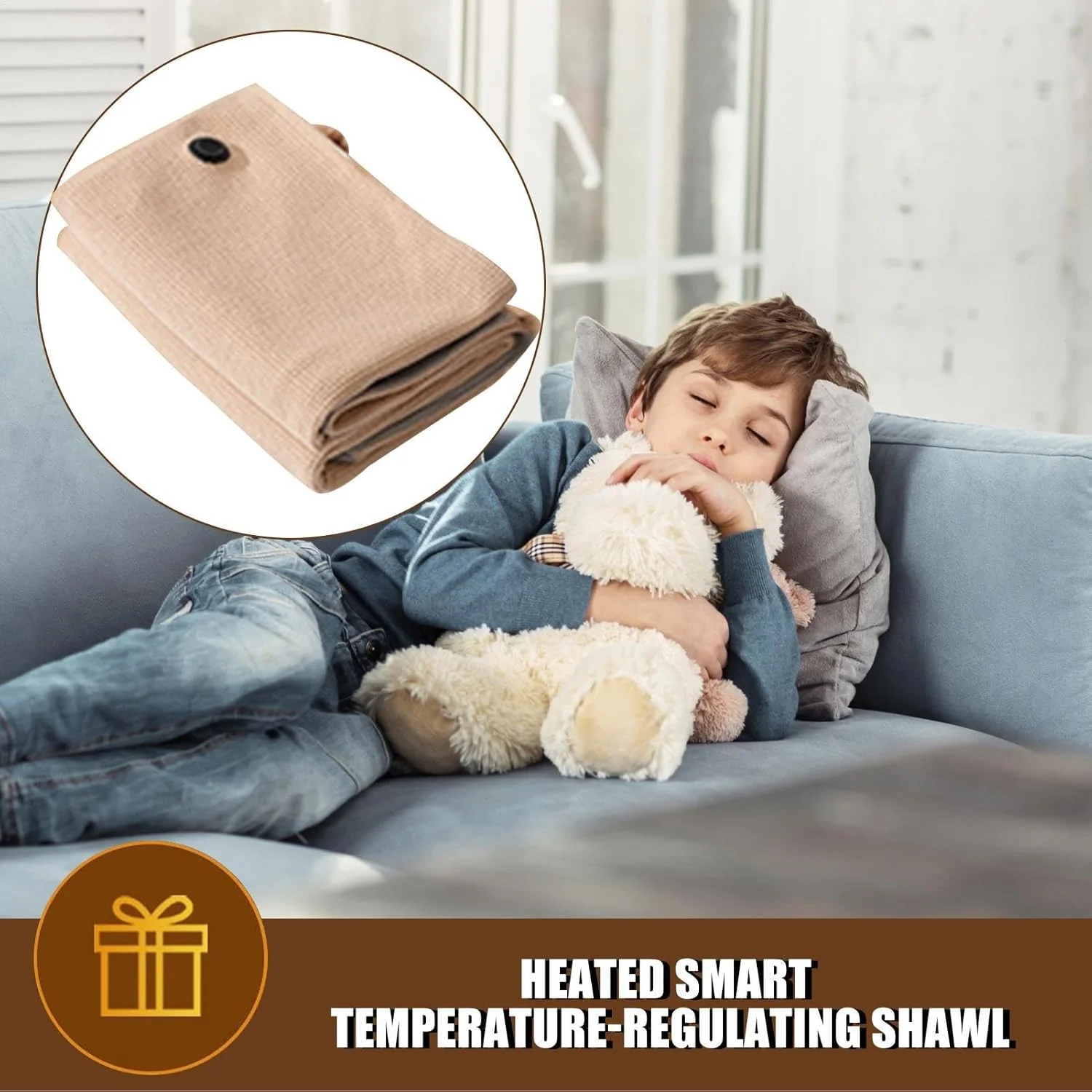 شال گرمایشی USB | شال گرم برقی با 3 سطح دما | پتوی گرم برقی | مناسب برای زمستان، خودرو، اتاق نشیمن، خانه، دفتر کار، مسافرت، اتاق خواب و شب شال گرمایشی USB | شال گرم برقی با 3 سطح دما | پتوی گرم برقی | مناسب برای زمستان، خودرو، اتاق نشیمن، خانه، دفتر کار، مسافرت، اتاق خواب و شب