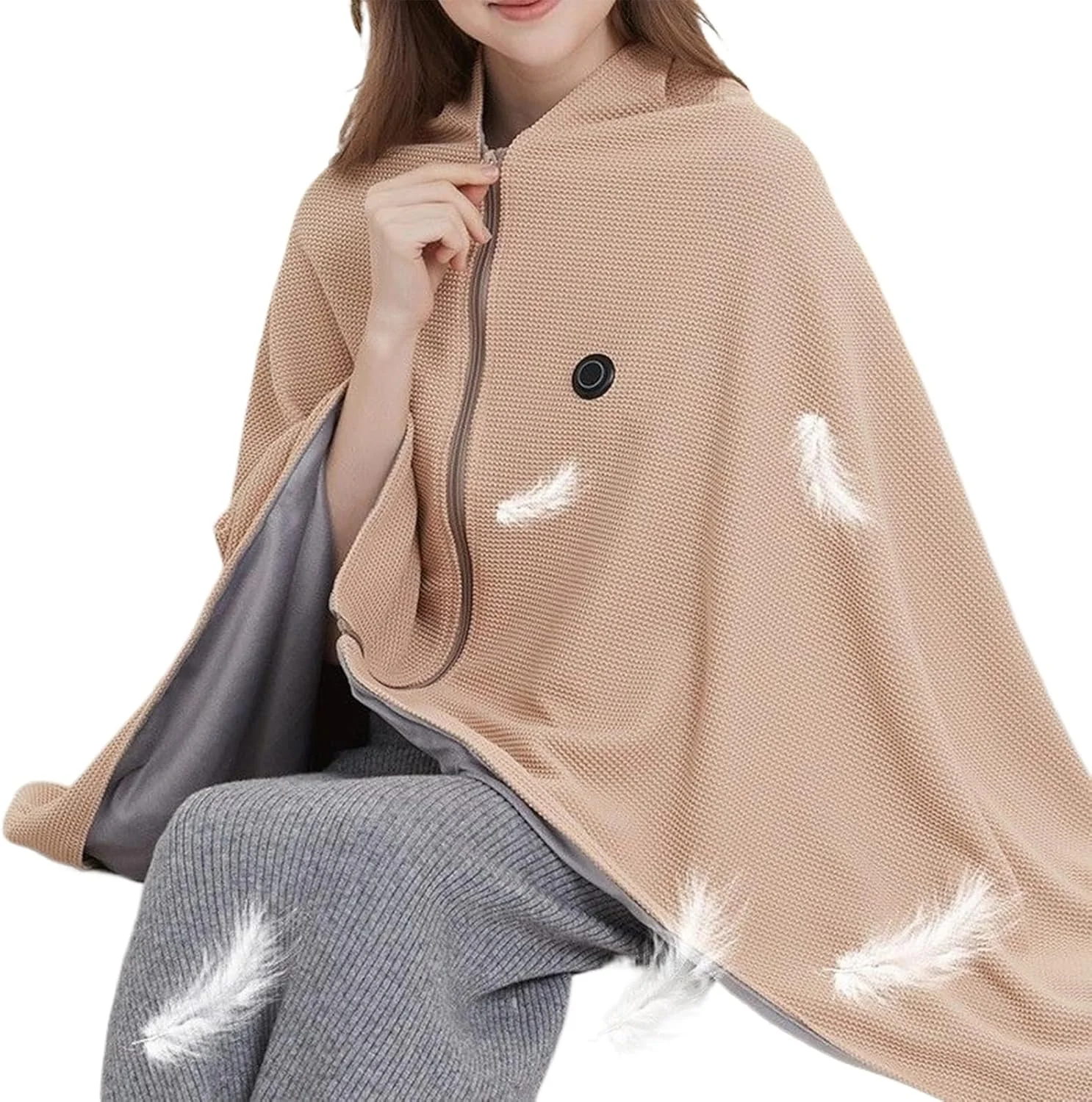 شال گرمایشی برقی | شال نرم و بدون سیم با 3 سطح گرمایش | بخاری برقی با گرمایش سریع، مناسب برای استفاده در منزل، محل کار، تخت، مبل