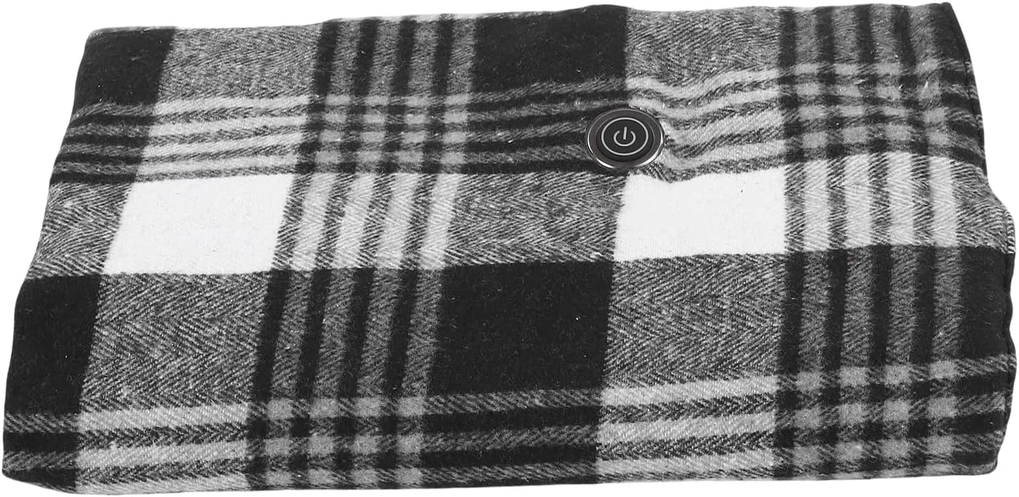 شال گرمایشی USB Annadue، پتوی برقی پوشیدنی با 3 تنظیمات دما، طراحی دکمه فشاری، قابل حمل برای مسافرت اداری منزل، هدیه ایده آل برای تولد کریسمس