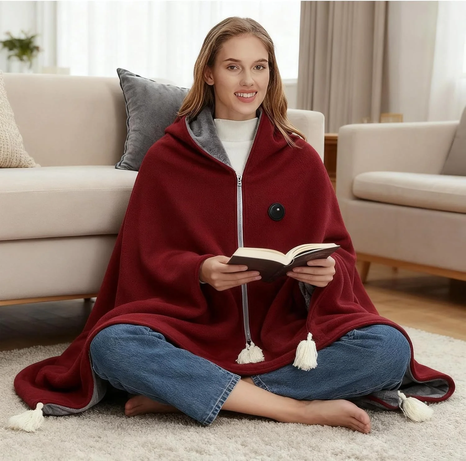 شال گرمایشی | پتوی گرم کننده نرم و قابل حمل ایمن 3 سطحی، پتوی گرمایشی پوشیدنی زنانه - برای مبل، خانه، خوابگاه، دفاتر - آپارتمان شال گرمایشی | پتوی گرم کننده نرم و قابل حمل ایمن 3 سطحی، پتوی گرمایشی پوشیدنی زنانه - برای مبل، خانه، خوابگاه، دفاتر - آپارتمان