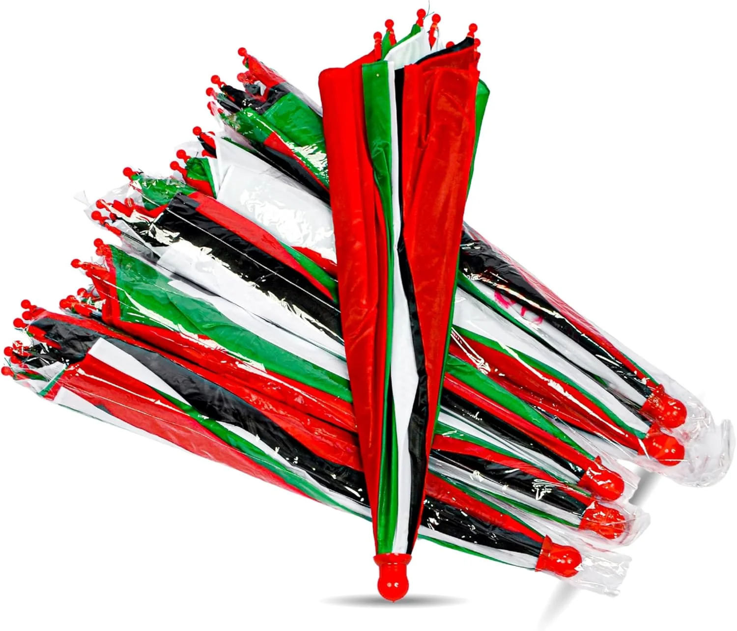 چتر کلاهی روز ملی امارات متحده عربی – بسته 6 عددی چترهای بدون دست با بند قابل تنظیم، ایده آل برای رویدادها و جشن های فضای باز