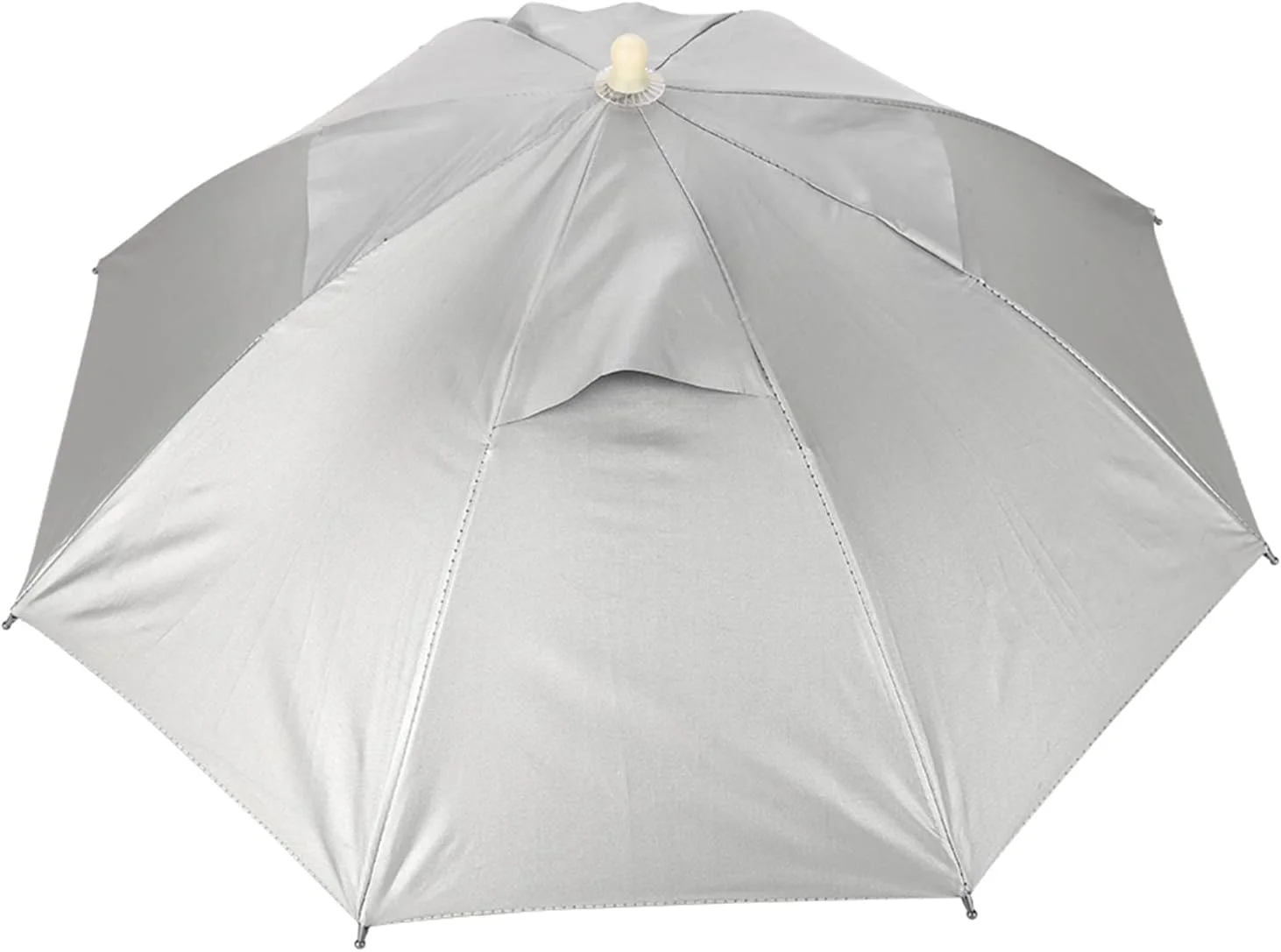 کلاه چتری، 63.5 سانتی‌متری، چتر ضدآب و تاشو ضد آفتاب و باران بدون دست برای ماهیگیری در ساحل، پیاده‌روی، مهمانی، باغبانی، دارای 8 میله محکم