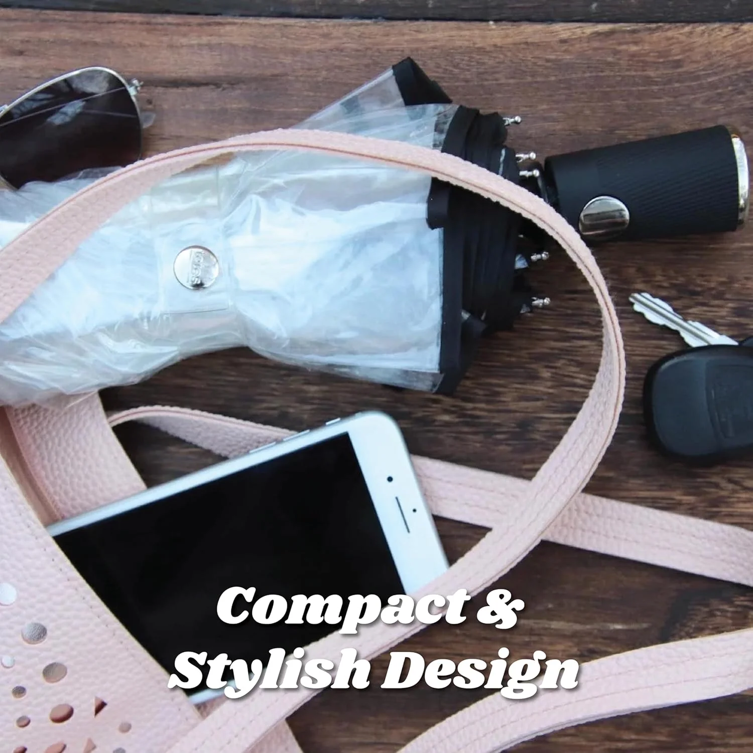 چتر تاشو اتوماتیک با پوشش شفاف چتر تاشو اتوماتیک با پوشش شفاف