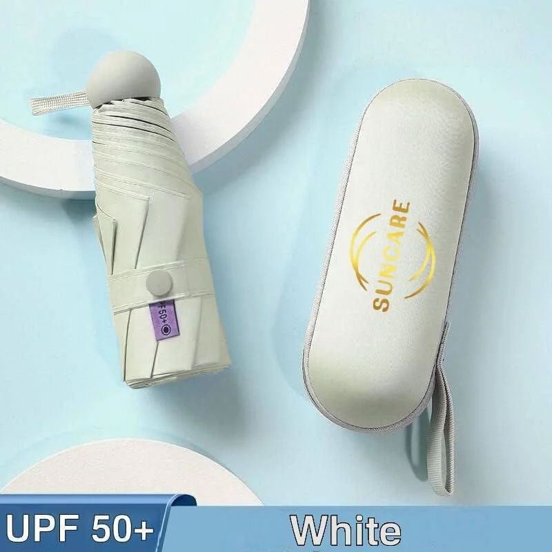 چتر جمع و جور برای محافظت در برابر باران و آفتاب - چتر مسافرتی تاشو ضد باد 8 پره برای آفتاب و باران، چتر محافظت از همه نوع آب و هوا، مناسب برای کودکان و بزرگسالان