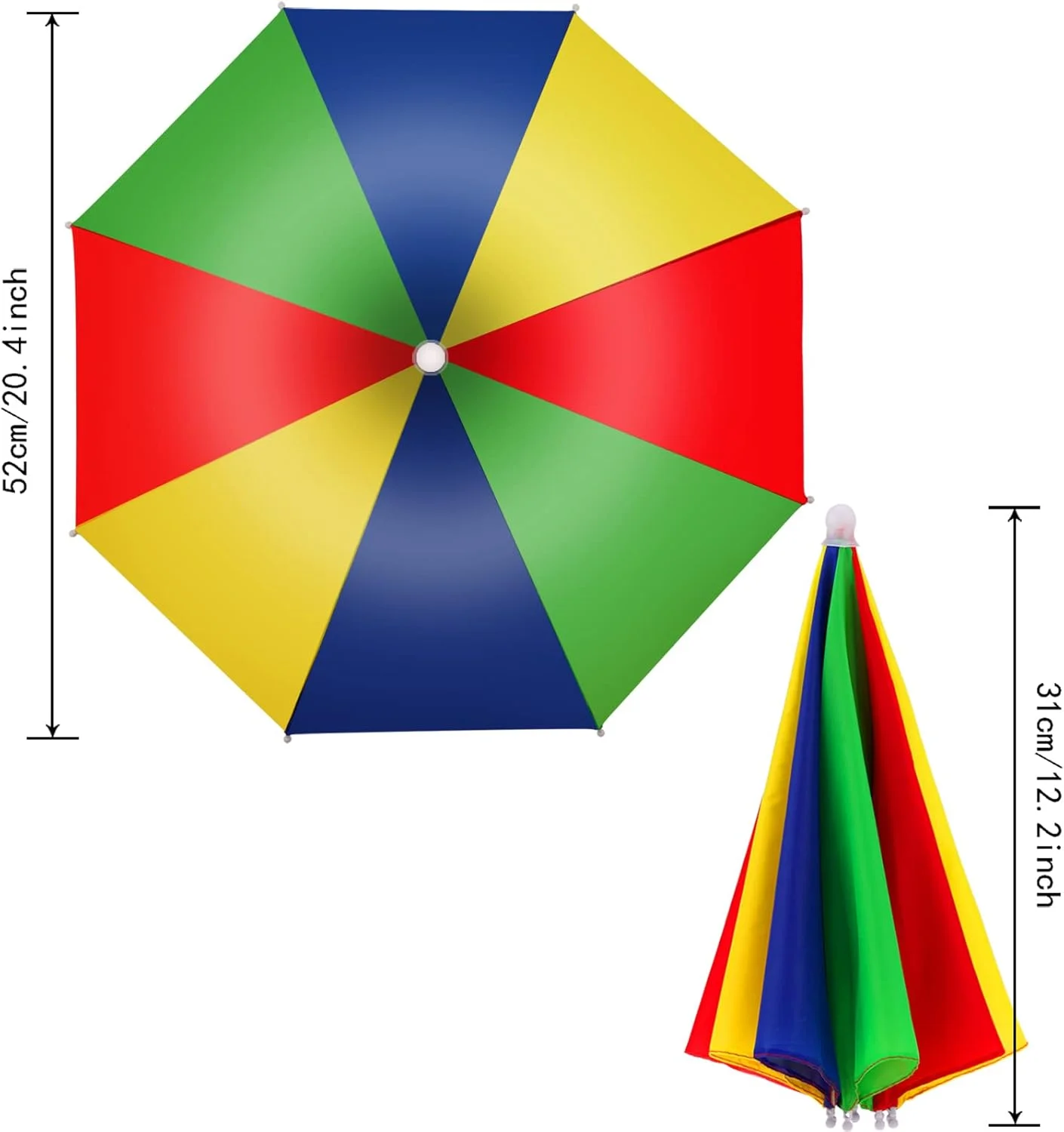 کلاه چتری رنگین کمانی Syhood، 4 عدد، کلاه چتری آفتابی و بارانی قابل تنظیم برای بزرگسالان و کودکان کلاه چتری رنگین کمانی Syhood، 4 عدد، کلاه چتری آفتابی و بارانی قابل تنظیم برای بزرگسالان و کودکان