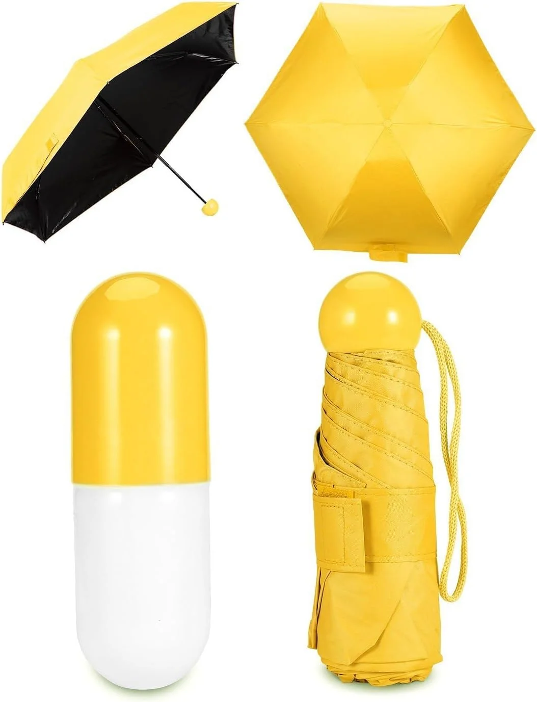 چتر مسافرتی اسکیدو - چتر تاشو جمع و جور ضد باد و محافظت در برابر اشعه ماوراء بنفش با کیف ضد آب (UPF 50+) - طراحی فوق سبک 5 لایه برای آقایان/خانم ها