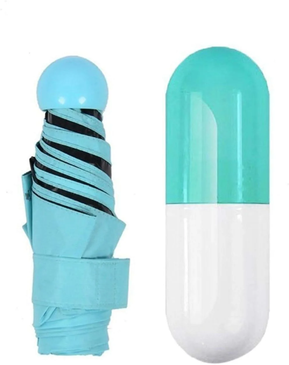 چتر تاشو مینیاتوری SKEIDO با طرح کپسولی زیبا، چتر آفتابی و بارانی ضد اشعه ماوراء بنفش، چترهای جیبی کوچک برای زنان و کودکان چتر تاشو مینیاتوری SKEIDO با طرح کپسولی زیبا، چتر آفتابی و بارانی ضد اشعه ماوراء بنفش، چترهای جیبی کوچک برای زنان و کودکان