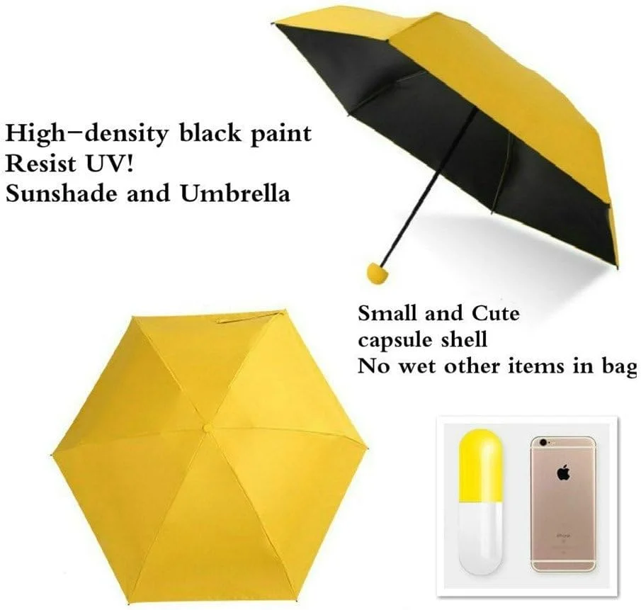 چتر مسافرتی اسکیدو - چتر تاشو جمع و جور ضد باد و محافظت در برابر اشعه ماوراء بنفش با کیف ضد آب (UPF 50+) - طراحی فوق سبک 5 لایه برای آقایان/خانم ها